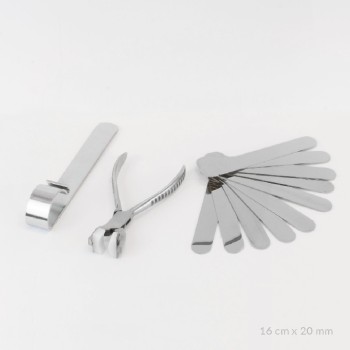 Kit of 10 stainless steel...