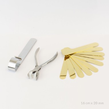 Kit de 10 pulseiras de Aço + ferramentas de dobragem | 16cm x 20 mm