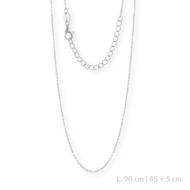 Cadena de Plata de Ley de 90 cm | 85+5 cm de extensión