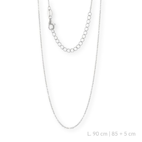 Chaîne en Argent Sterling 90 cm | 85+5 cm de chaîne d'extension