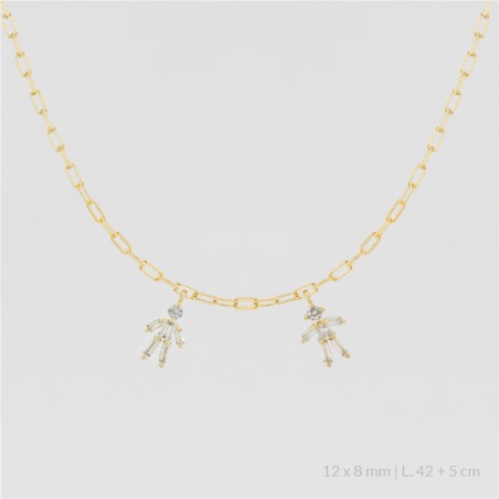 Gargantilha de Prata Esterlina | Menino Menina