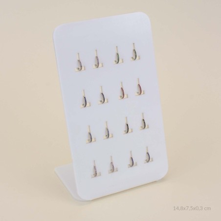 Présentoir - 8 paires de boucles d'oreilles anneaux | Ø10 mm