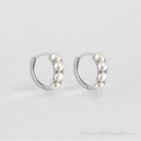 Boucles d'oreilles en Argent | Ø15 mm