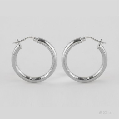 Sterling Silver Hoops | Ø30 mm