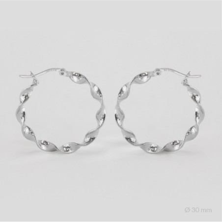 Boucles d'oreilles anneaux en Argent | Ø30 mm