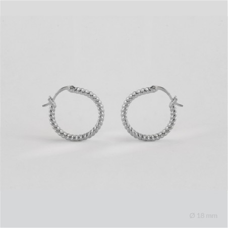 Boucles d'oreilles anneaux en Argent | Ø18 mm