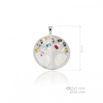 Silver pendants with Cubic...