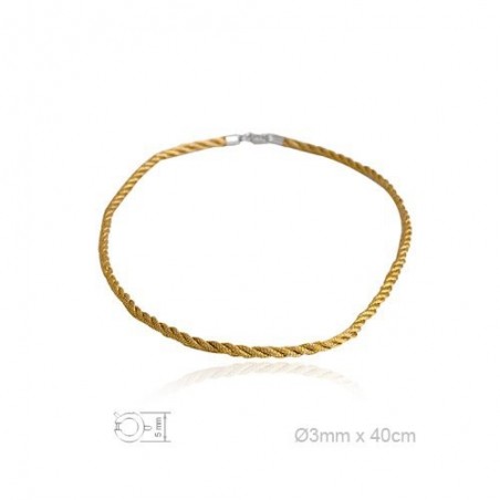 Lurex necklace, length: 40cm