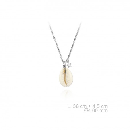 Gargantilla Concha Natural Estrella
