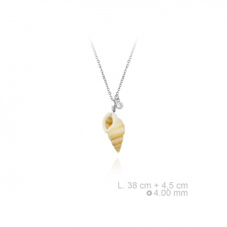 Gargantilha em Prata Esterlina e Nácar (Madrepérola)