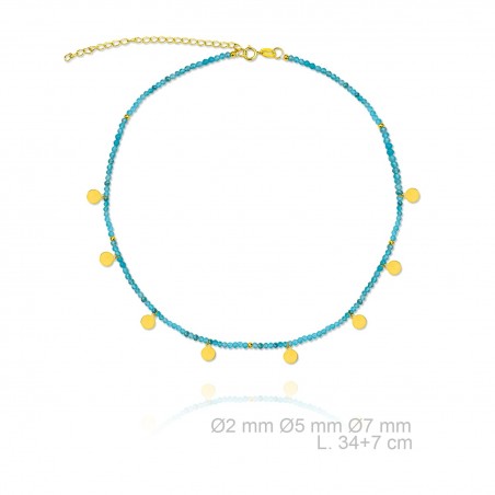 Garg. Turquesa Chapas Dorada