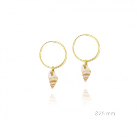 Aros 25mm Caracola Dorados