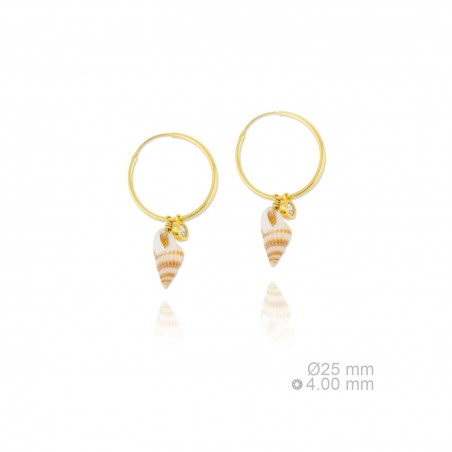 Aros 25mm Caracola N. Chatón Dorados