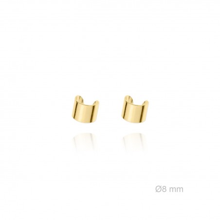 Ear Cuff Anchos Lisos Dorados