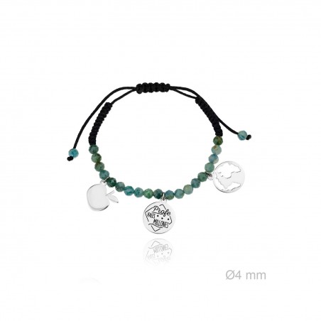 Pulsera Piedra sintética verde Profe 