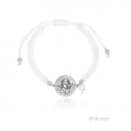 Pulsera de Plata de Ley y macramé