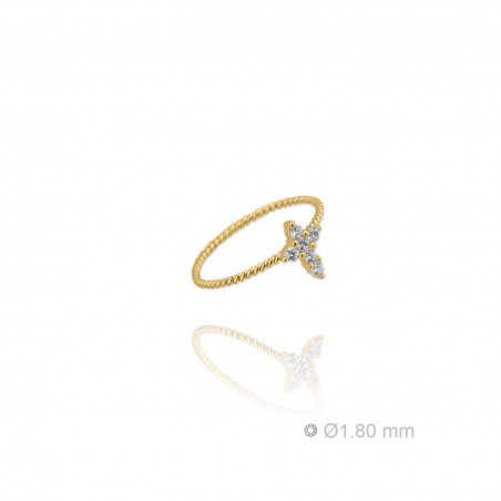 Sortija Colecc. Cruz Zirc Dorada N.12