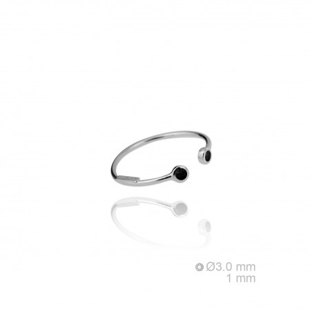 Anel de Prata Esterlina e Zircônia