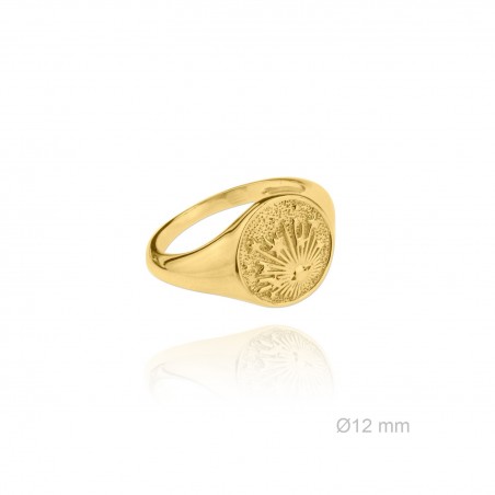 Sortija/Sello Moneda Dorado