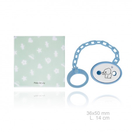 Silver Pacifier with resin clip