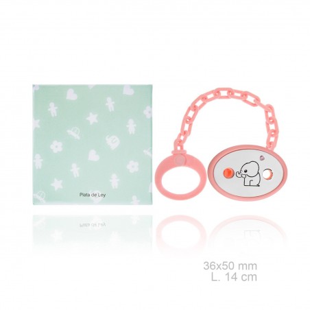 Chupeta em Prata Esterlina com clipe de resina