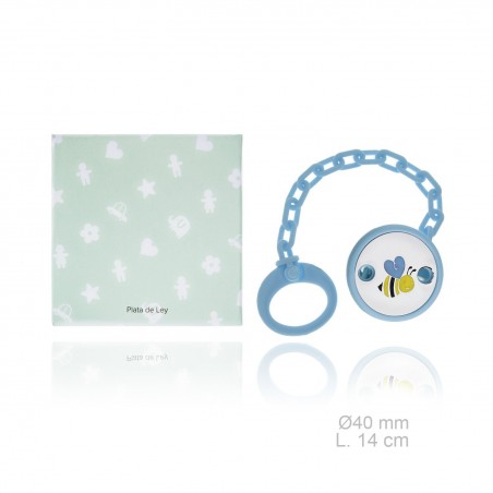 Chupeta em Prata Esterlina com clipe de resina