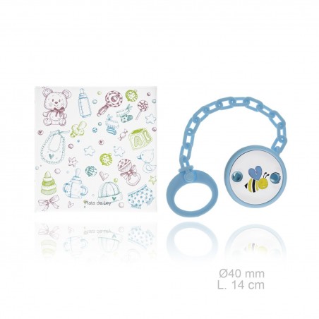 Silver Pacifier with resin clip