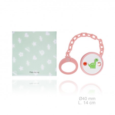 Chupeta em Prata Esterlina com clipe de resina