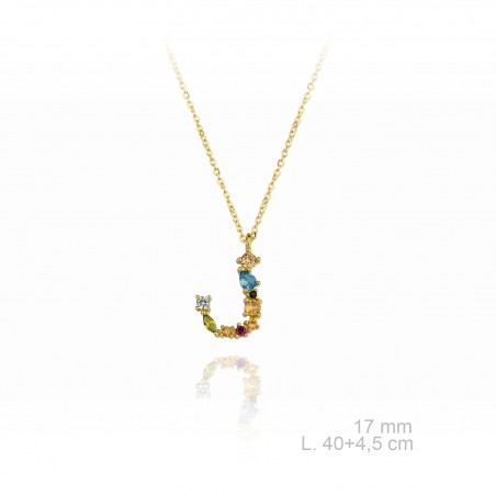 Garg. Inicial circ.color NAME "J" Dorada