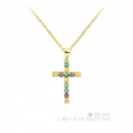 Gargantilha em Prata Esterlina e Zircões (Madrepérola)